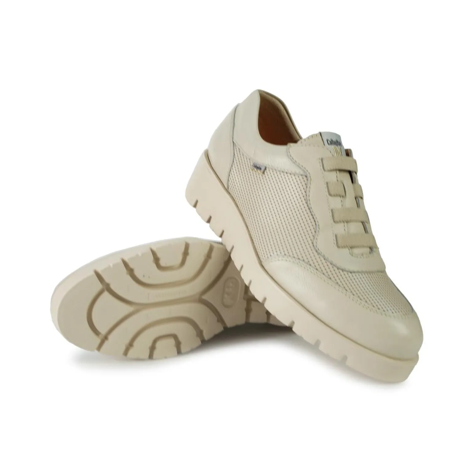 Sneakers Donna con Zeppa in Pelle Skin