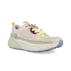 Sneakers Donna in Camoscio Multicolor Menta