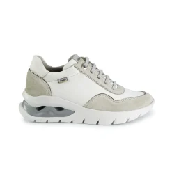 Sneakers Donna in Pelle Bianca con Fondo Ammortizzato