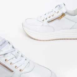 Sneakers Donna in Pelle Bianca