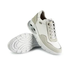 Sneakers Donna in Pelle Bianca con Fondo Ammortizzato