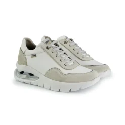 Sneakers Donna in Pelle Bianca con Fondo Ammortizzato