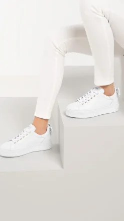 Sneakers Donna in Pelle Bianca