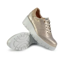 Sneakers Donna in Pelle Laminata Rosa