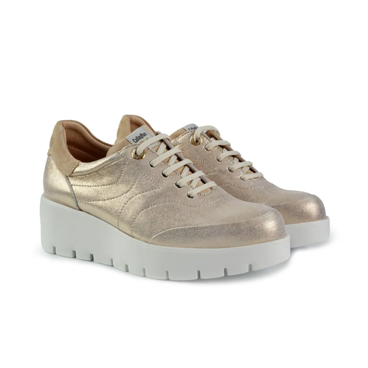 Sneakers Donna in Pelle Laminata Rosa
