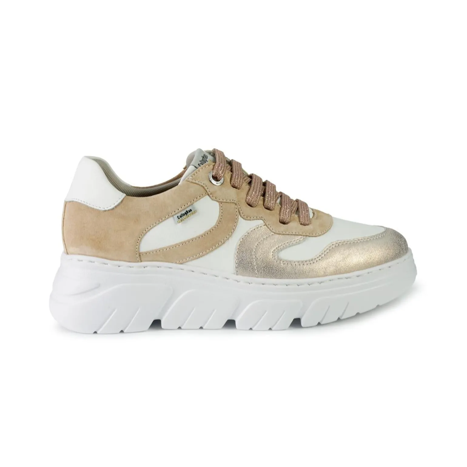 Sneakers Donna in Pelle Multicolor Pesca