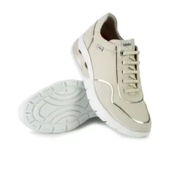 Sneakers Donna in Pelle Pesca con Fondo Ammortizzato