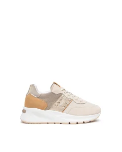 Sneakers Donna in Pelle Yogurt