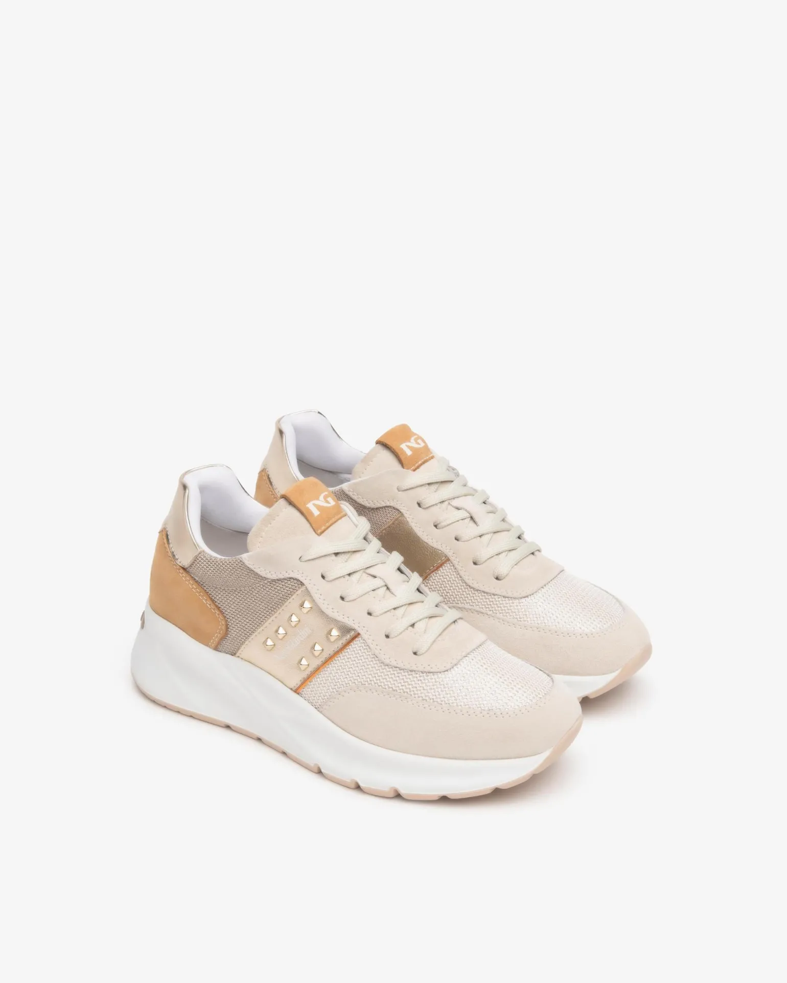 Sneakers Donna in Pelle Yogurt
