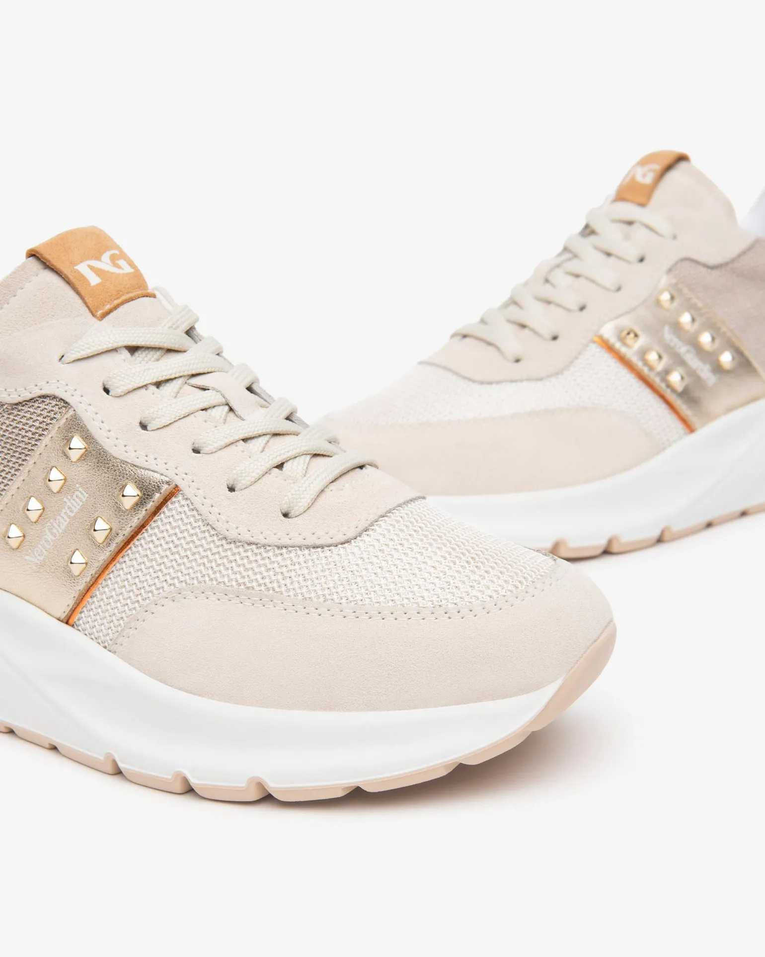 Sneakers Donna in Pelle Yogurt