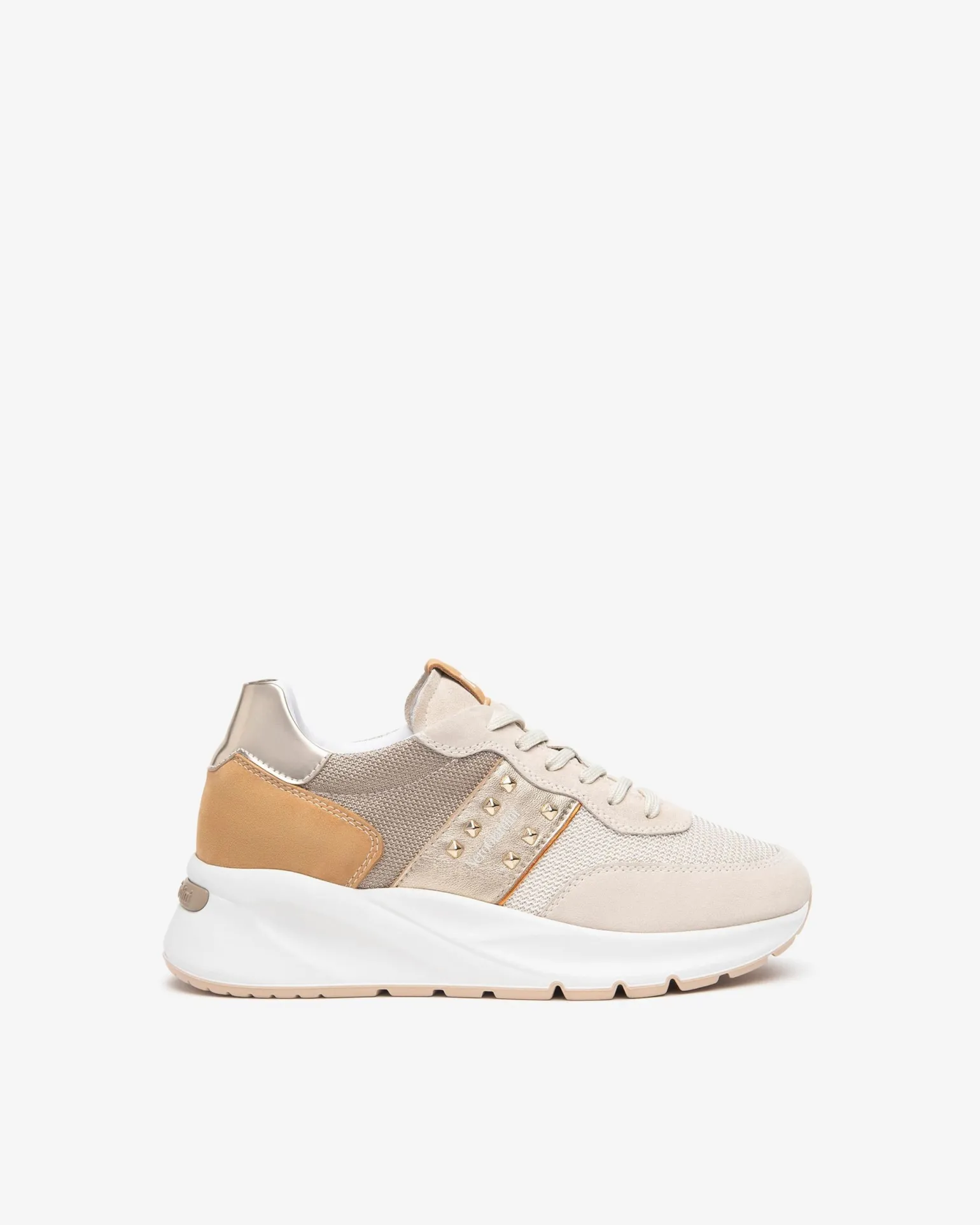 Sneakers Donna in Pelle Yogurt