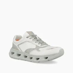 Sneakers Donna Running in Pelle Bianca