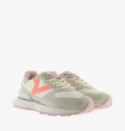 Sneakers Donna Rush Running Beige Multicolor