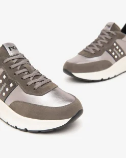 Sneakers Donna Zeppa Multicolor Cemento
