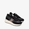 Sneakers Donna Zeppa Pelle Nero