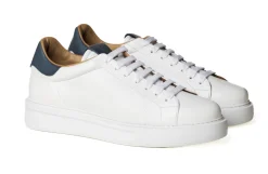 Sneakers Oversize Bassa Uomo Pelle Bianca