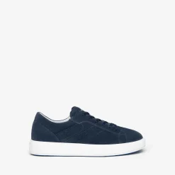 Sneakers Uomo Bassa Camoscio Blu