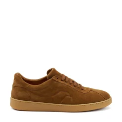 Sneakers Uomo Bassa in Camoscio Cuoio