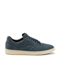 Sneakers Uomo Bassa in Camoscio Blu