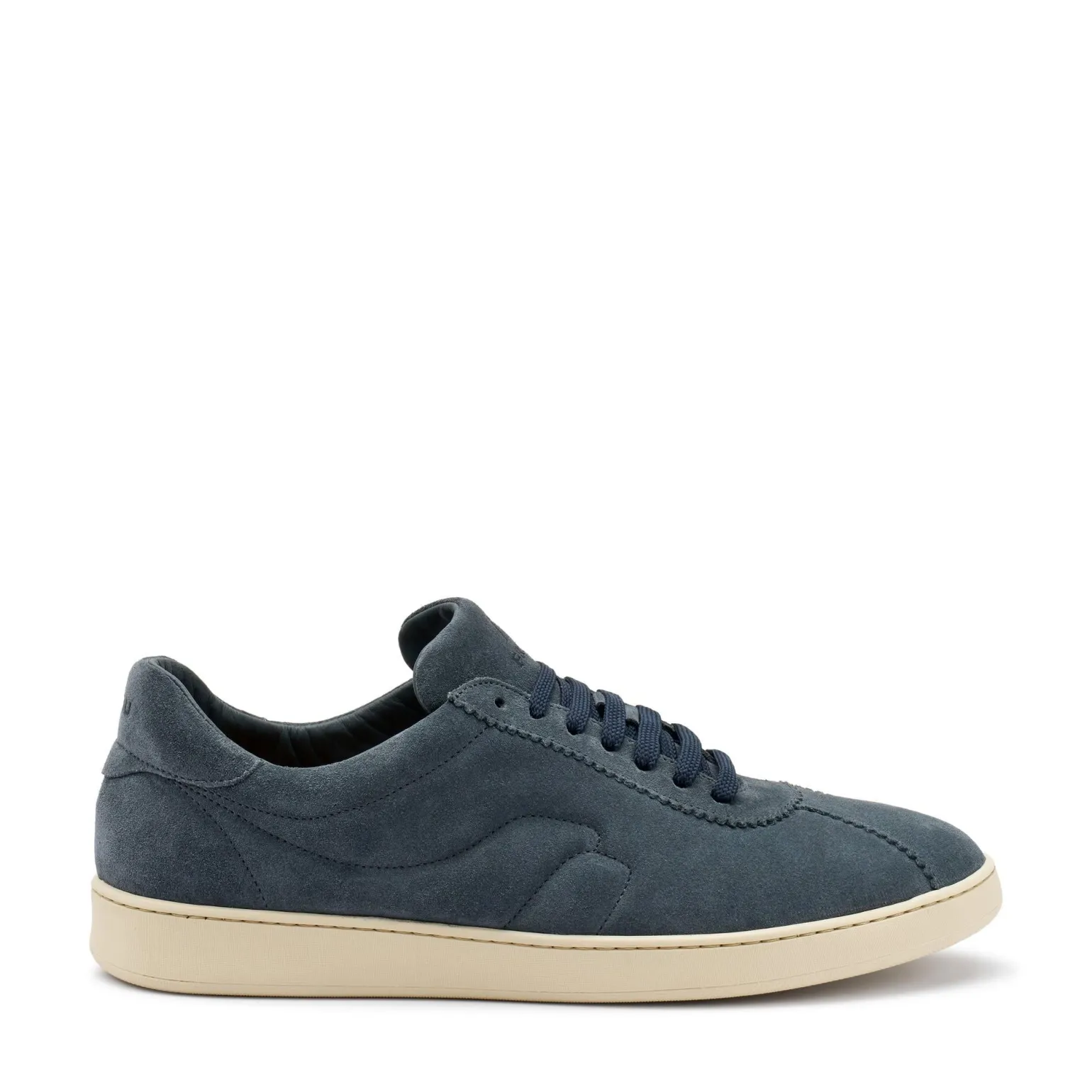 Sneakers Uomo Bassa in Camoscio Blu