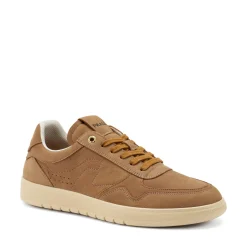 Sneakers Uomo Bassa in Camoscio Sabbia