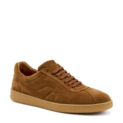 Sneakers Uomo Bassa in Camoscio Cuoio
