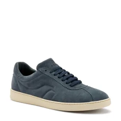 Sneakers Uomo Bassa in Camoscio Blu