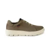 Sneakers Uomo Bassa in Pelle Taupe con Elastici