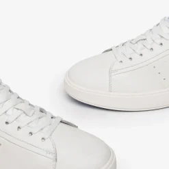 Sneakers Uomo Bassa in Pelle Bianca