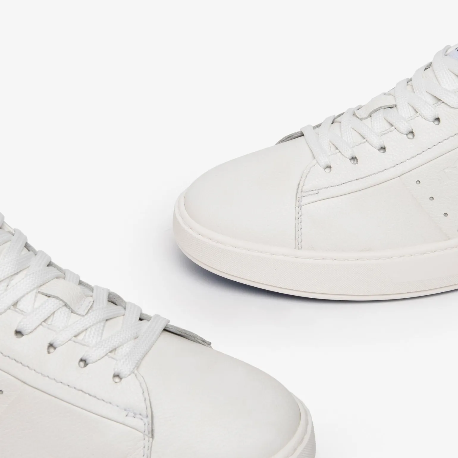 Sneakers Uomo Bassa in Pelle Bianca