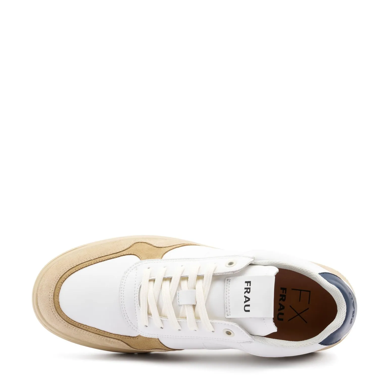 Sneakers Uomo Bassa in Pelle Bianca Avena