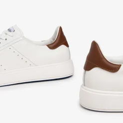 Sneakers Uomo Bassa in Pelle Bianca