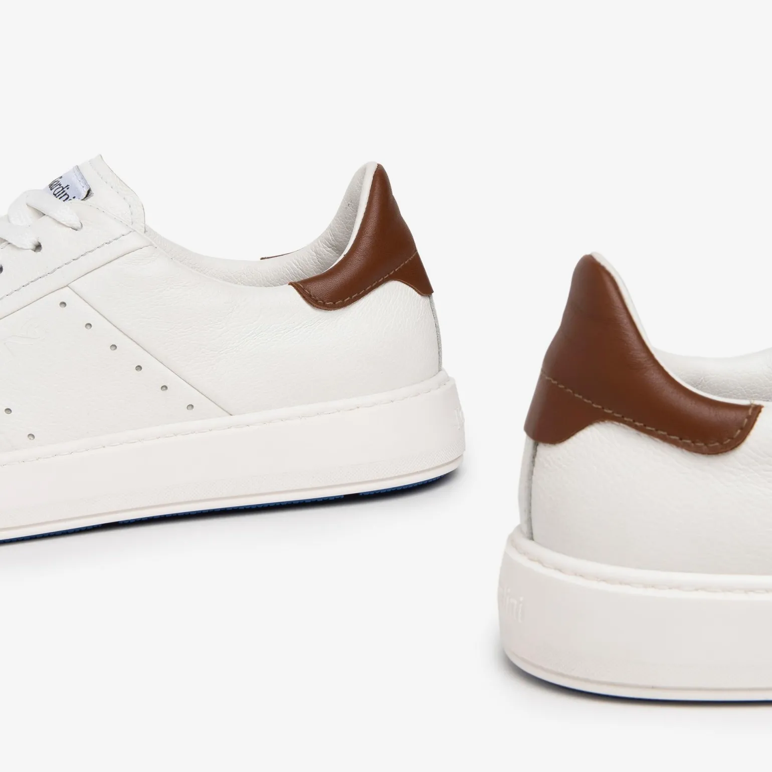 Sneakers Uomo Bassa in Pelle Bianca