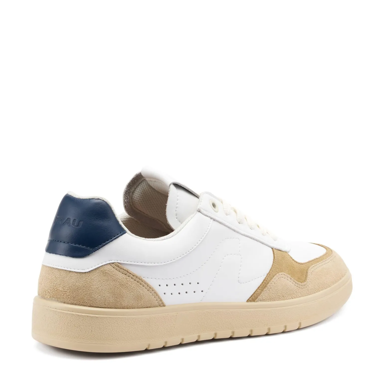 Sneakers Uomo Bassa in Pelle Bianca Avena