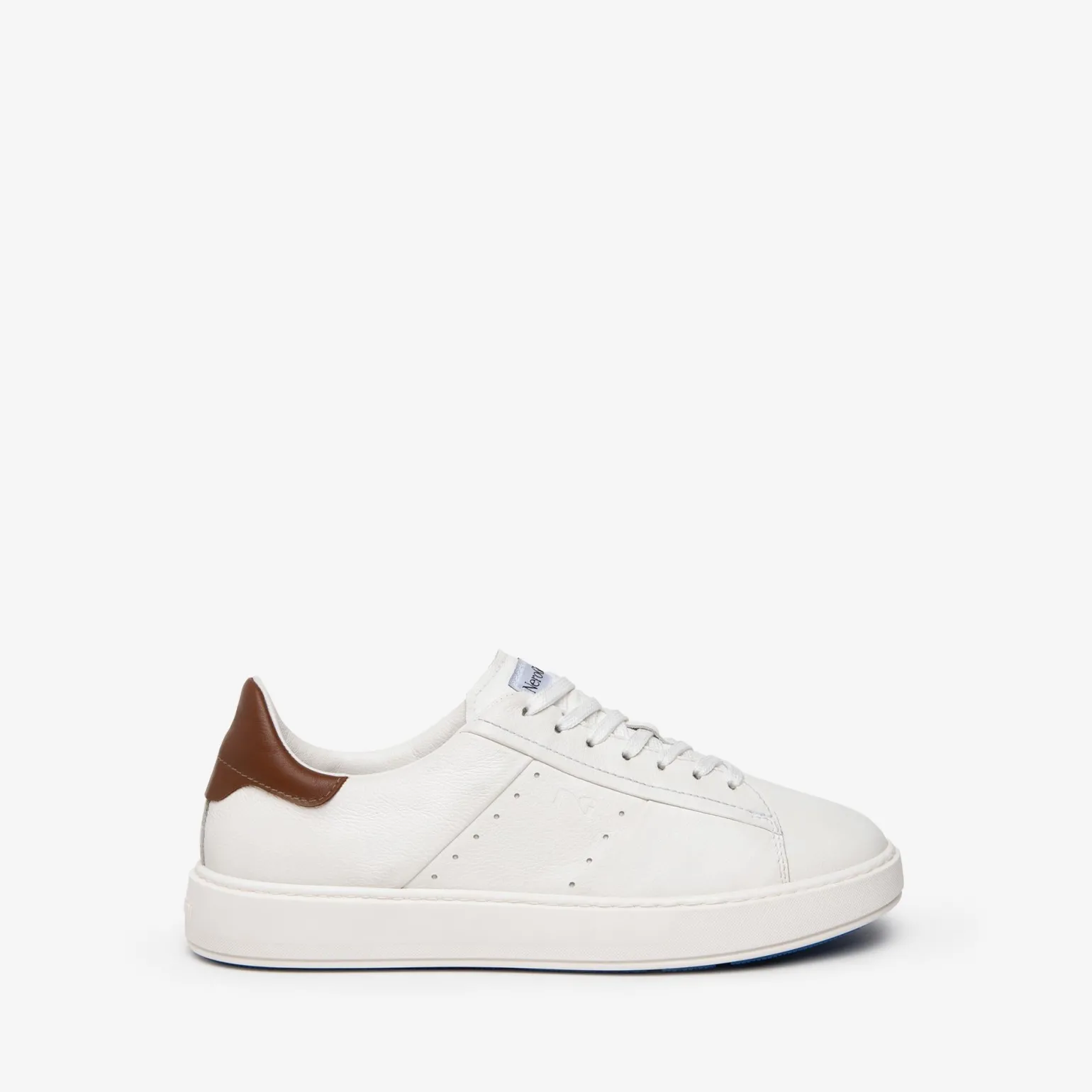Sneakers Uomo Bassa in Pelle Bianca