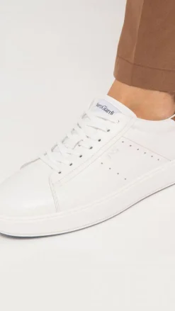 Sneakers Uomo Bassa in Pelle Bianca
