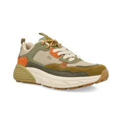 Sneakers Uomo Camoscio Multicolor Salvia