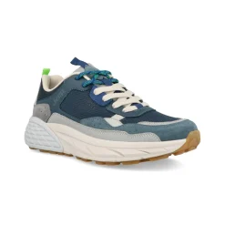 Sneakers Uomo Camoscio Multicolor Blu