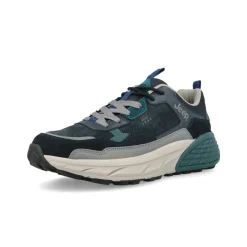 Sneakers Uomo Camoscio Multicolor Petrolio