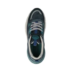 Sneakers Uomo Camoscio Multicolor Petrolio
