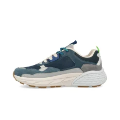 Sneakers Uomo Camoscio Multicolor Blu