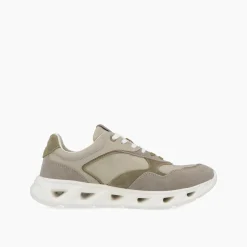 Sneakers Uomo Running in Pelle Taupe