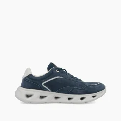 Sneakers Uomo Running in Nabuk Blu