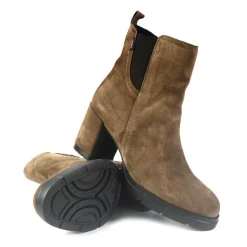 Stivaletti Alti Donna Camoscio Tartufo