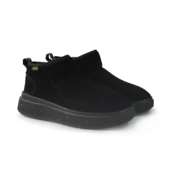 Stivaletti Bassi Imbottiti Camoscio Nero
