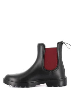 Stivaletti Beatles Pioggia Galosce Donna Gomma Nero