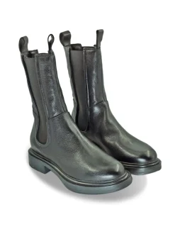 Stivaletti Chelsea Donna in Pelle Nera