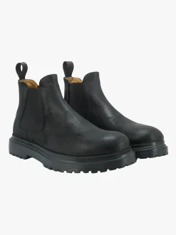 Stivaletti Chelsea Uomo in Pelle Nero