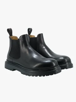 Stivaletti Chelsea Uomo in Pelle Nero