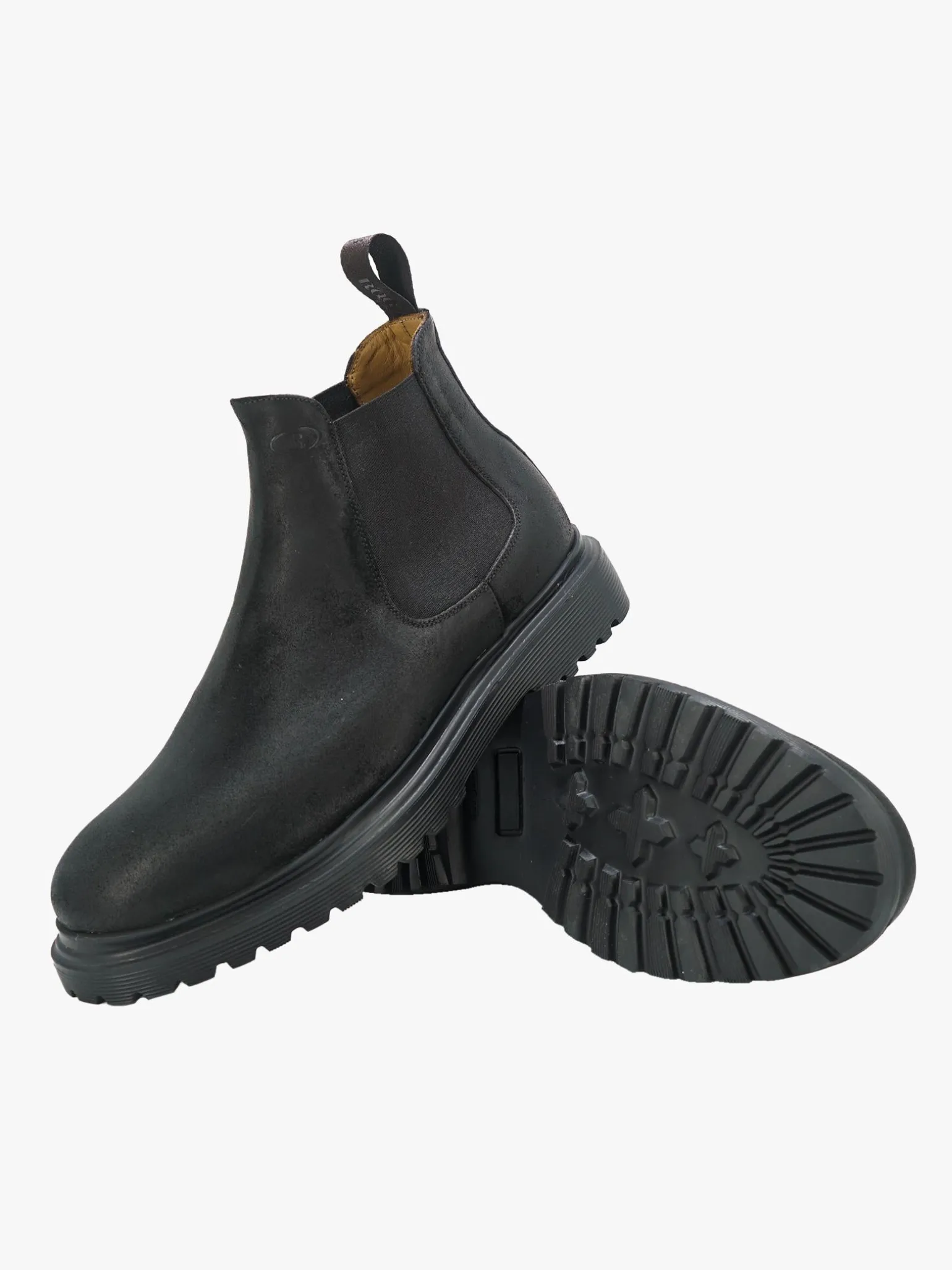 Stivaletti Chelsea Uomo in Pelle Nero